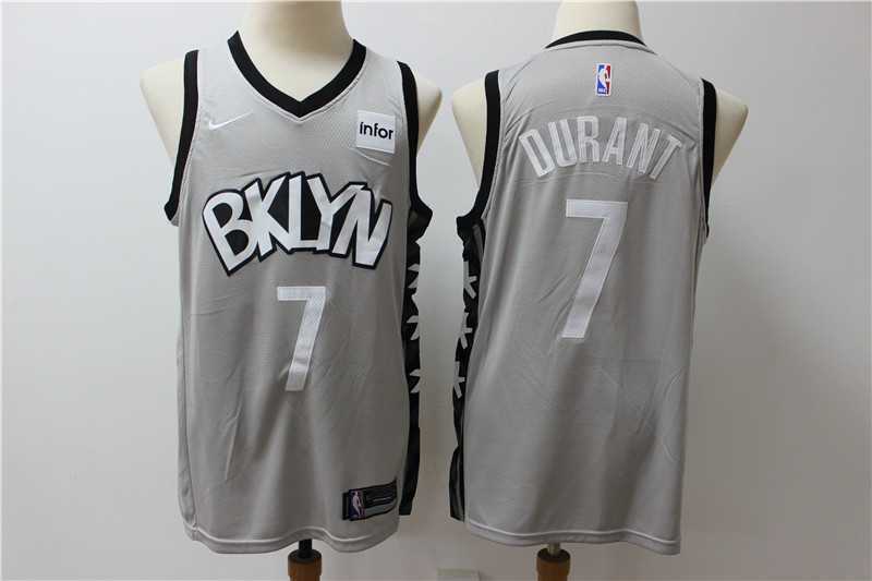 Nets 7 Kevin Durant Gray Nike Swingman Jersey,We sell and wholesale Nets 7 Kevin Durant Gray Nike Swingman Jersey on line form chian!